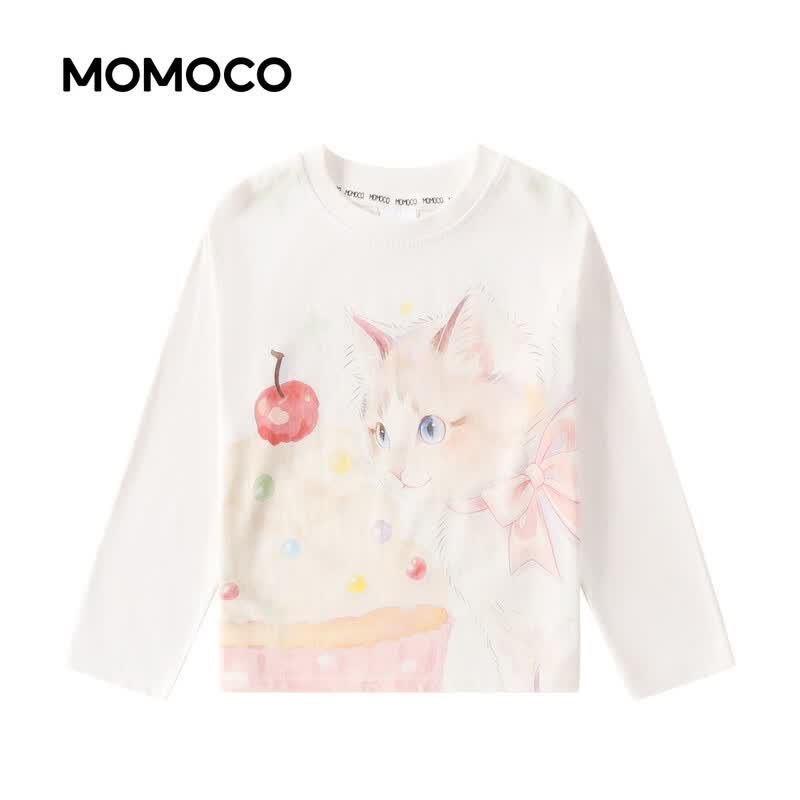 MOMOCO Girls' Sweet & Versatile Long Sleeve T-Shirt