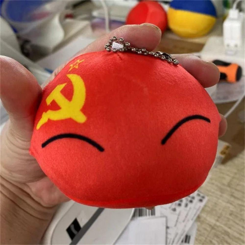 Decorazioni per Borsa Giocattolo Country Ball Portachiavi Peluche Polandball Portachiavi Ciondolo Peluche Country Ball