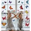 Iconikal 100-Count Static Cling Vinyl Window Decorations, Butterflies (5 Sheets of 20)