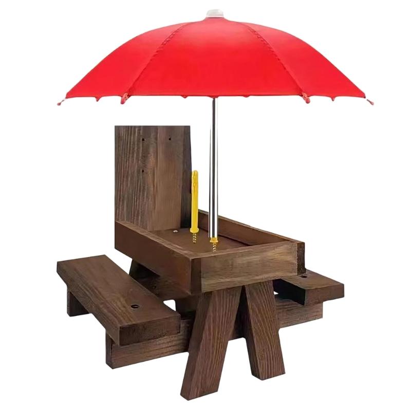 

Stable Wooden Corn Cobs Feeders for Squirrels Fun Design Easy Installation in Yard Wildlife Watching Stable Holder 1