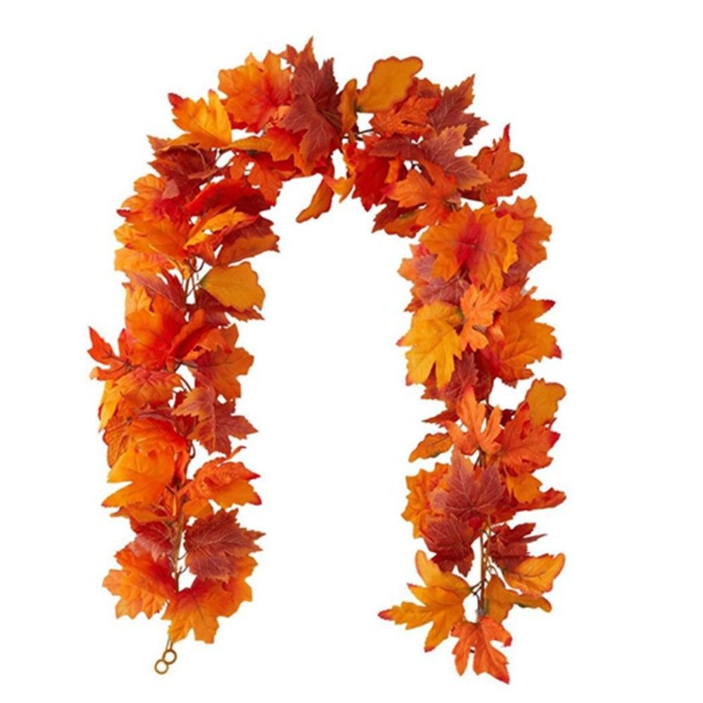 Flexible Autumn Leaf Garland Layered Leaf Clusters Faux Maple Vine Fall Leaf Vine Wedding Decor