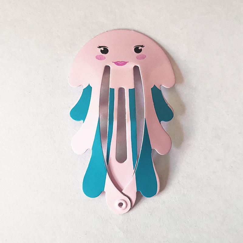Trendy Kids' Hair Accessories: Cute Animal Metal Hair Clips & Waterdrop Print Crown Side Pins