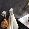 Towel Holder 4Pcs/Set Bathroom Self Adhesive Wall Hook For Towel Robe Brushed Stainless Steel Wall Rack Hanger Towel Rack 5cm