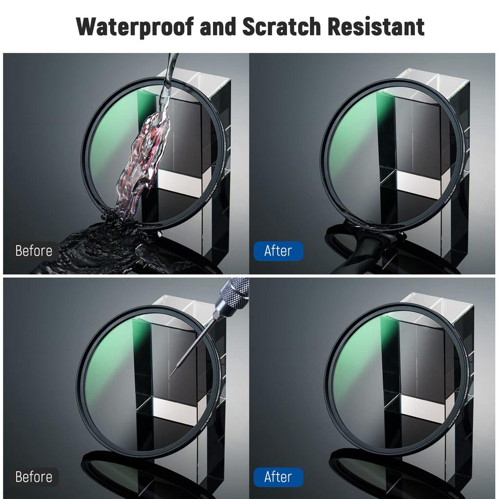 NEEWER 72mm Halb-ND-Filter Soft Soft Super Nano und GND8, Typ, 3 Blendenstufen (0.9) Verlauf, Auflösung, 30-Schicht-Vergütung, Wasserabweisend, Schmutzabweisend,