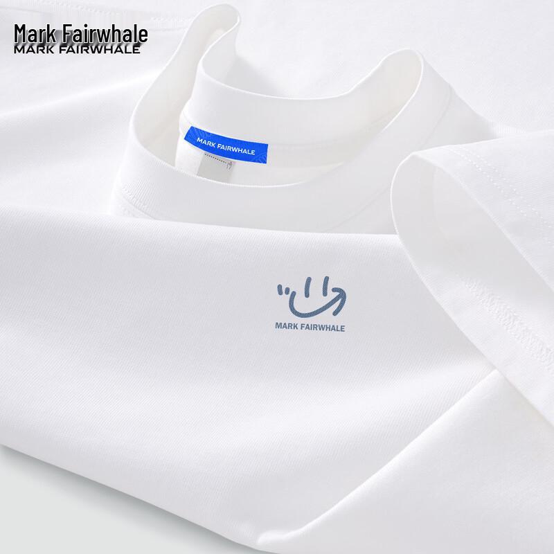 Mark Fairwhale Men's 2026 Summer Cotton Smiley Graphic T-Shirt