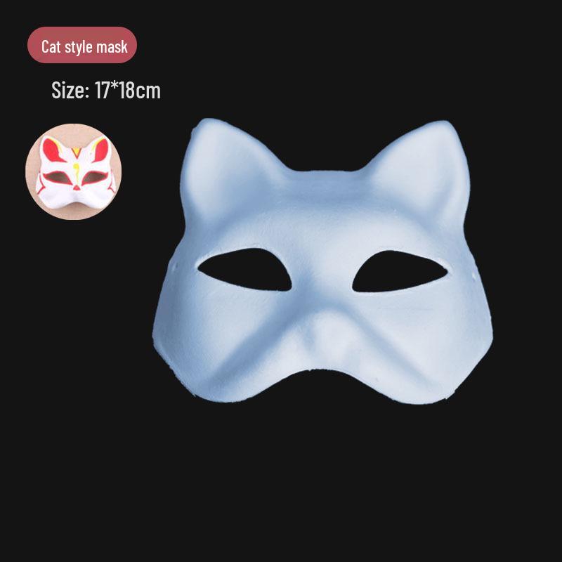 Maschere di Opera di Pechino Halloween Dipinte a Mano a Faccia Intera e Mezza - Modelli di Volpe e Donna in Cartapesta per Bambini