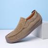 Fashion 2025 New Summer Men's Pig Skin Cave Snail Lightweight Shoes Fashion Brand Men's Breathable Outdoor Casual Low Top Driving Shoes
