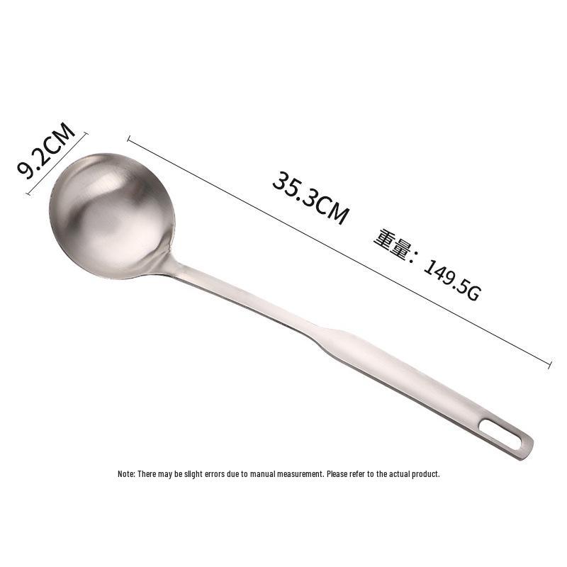 Stainless Steel Cooking Shovel & Spoon 7-Piece Set, Long Handle with Scraper