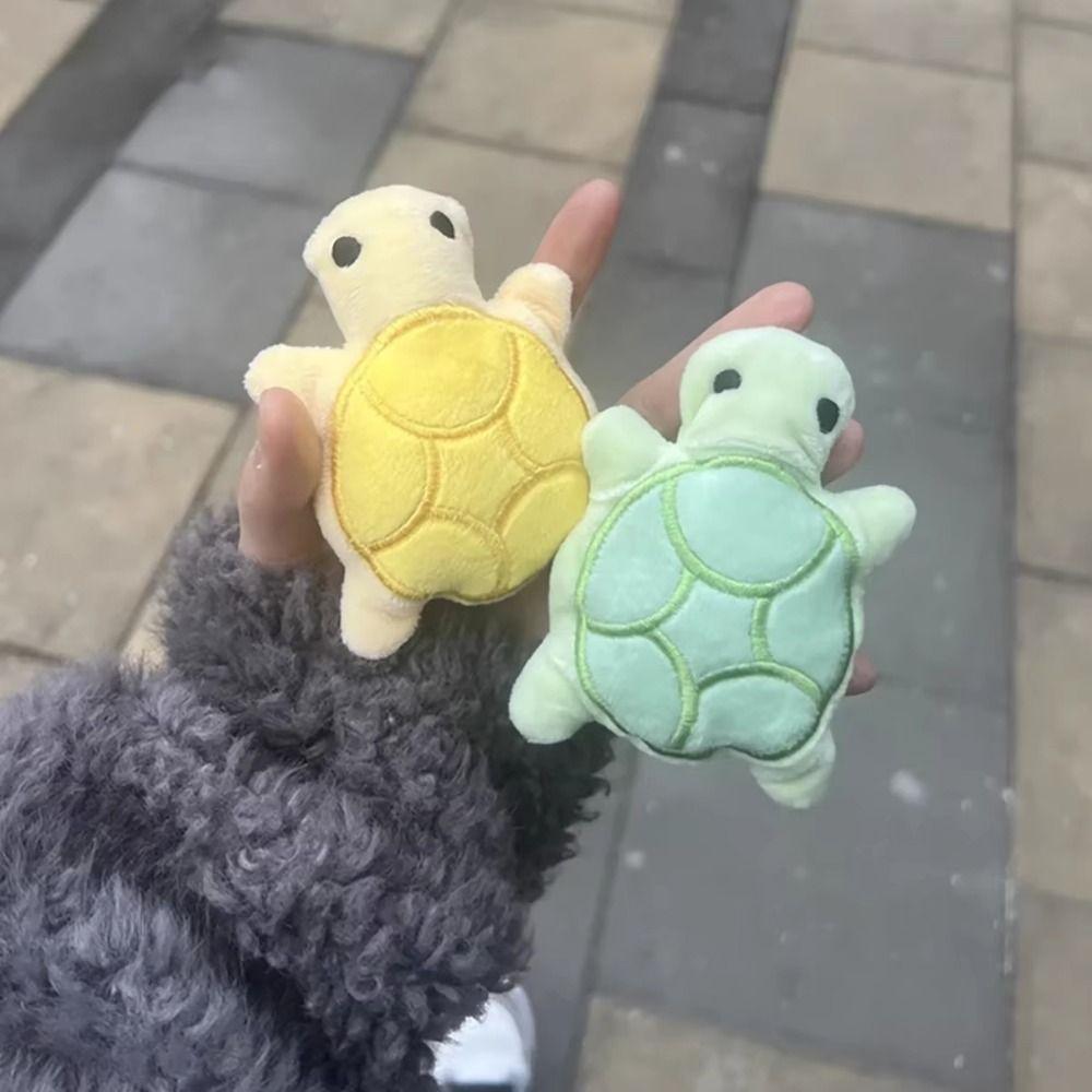 Cute Fleece Turtle Dog Toy Bite Resistant Interactive Pet Teeth Grinding Chew Toy Fun Play Mini Squeaky Puppy Toy Cat & Dog