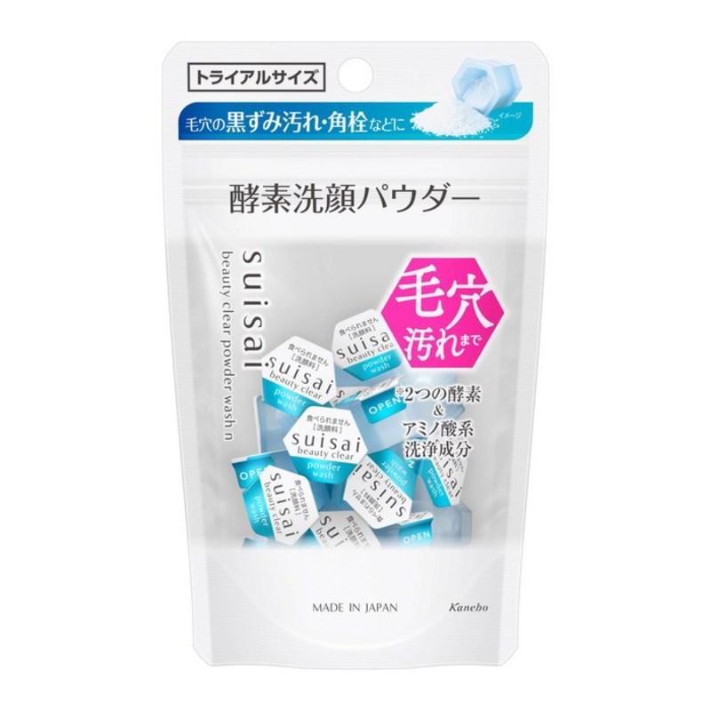 Suisai Beauty Clear Powder Wash N Trial Enzyme Facial Cleanser 0.4g X 15 Pcs, 1g, 1 Pcs