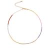 Bizmix Rainbow Crystal Bl255N1122 Women's Choker Bead Necklace