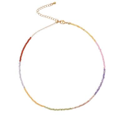 Bizmix Rainbow Kristall Bl255N1122 Damen Choker Perlenkette
