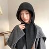Knitted Balaclava Hat Women's Winter Lace-Up Warm Ear Protector Outdoor Riding Versatile Cold-proof Wool Hat