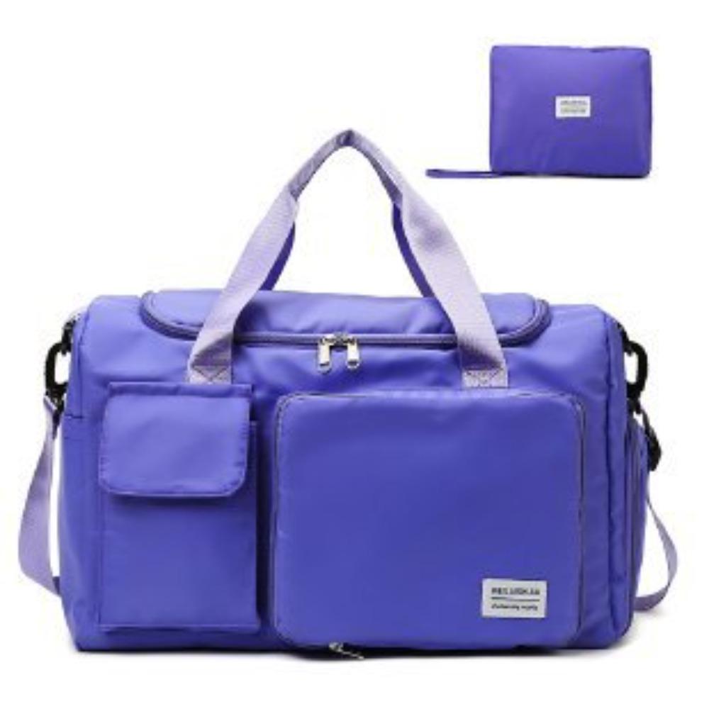 New large-capacity luggage bag foldable shoulder bag swimming fitness fashion oblique span bag dry and wet separation travel bag
