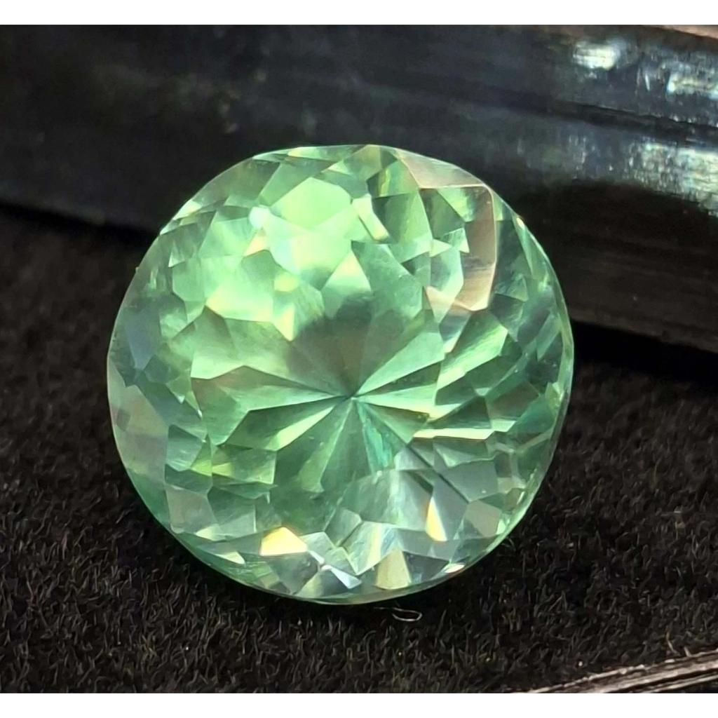 Round Cut Natural Parti Sapphire Green 6-8 Ct Stunning Certified Loose Gemstone