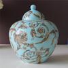 European Style Hand-Painted Ceramic Storage Jar for Living Room Décor