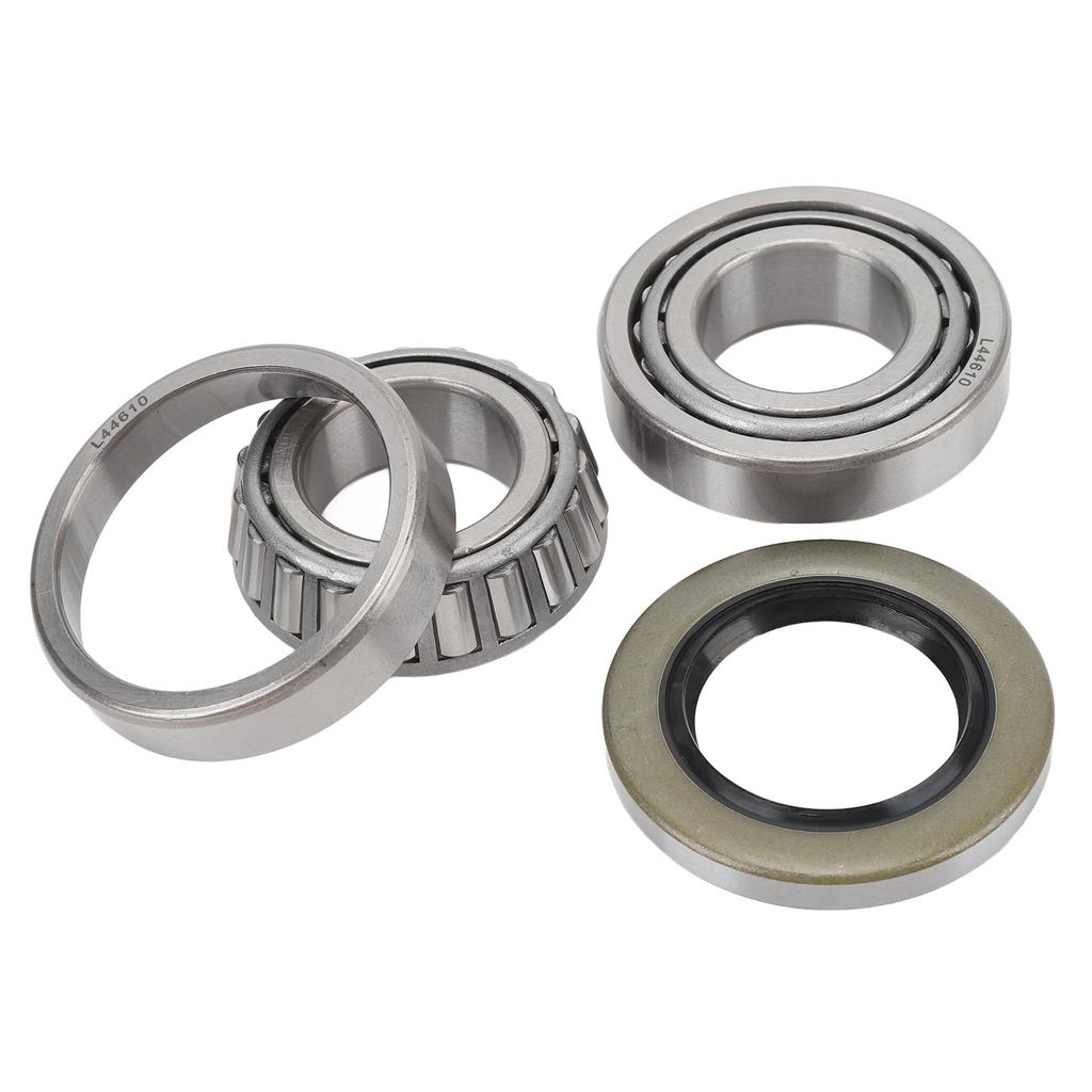 4 Pcs Trailer Wheel Hub Bearings Kit Steel Alloy L44643 Inner Outer Bearings with Outer Ring Grease