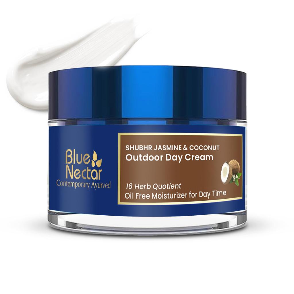 Blue Nectar Coconut Face Cream with SPF 30 Sunscreen for Women | Plant Based Oil Free Moisturizer for Face with Vitamin E | Brightening Sunscreen