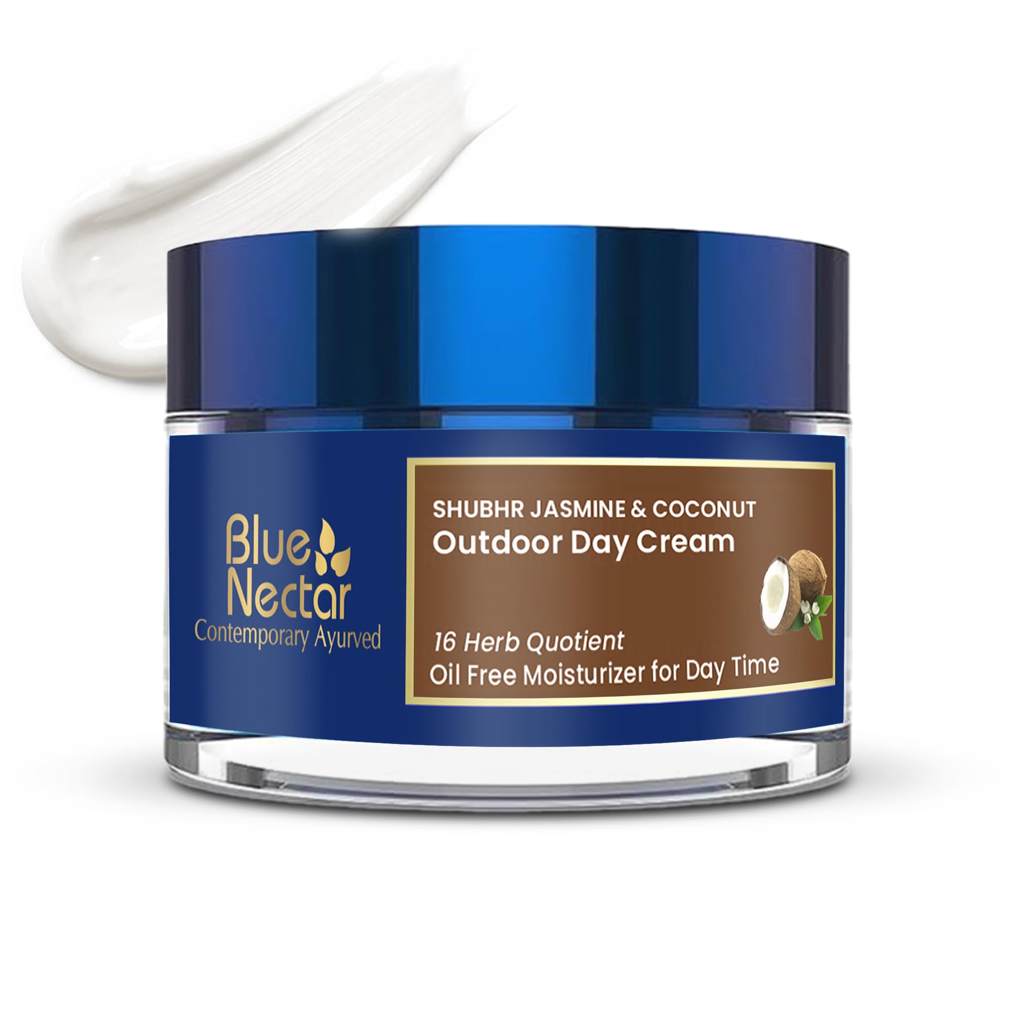 

Blue Nectar Coconut Face Cream with SPF 30 Sunscreen for Women | Plant Based Oil Free Moisturizer for Face with Vitamin E | Brightening Sunscreen