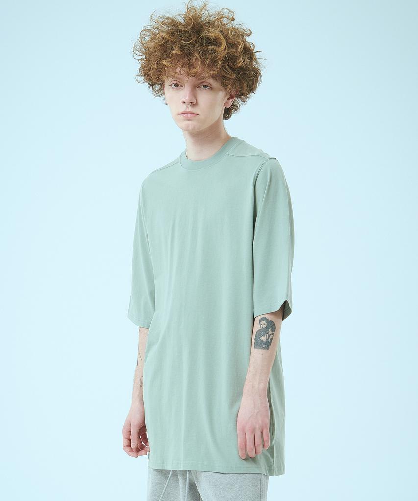 ATTENTIONROW 22Ss04At014 Eyelet Bio Oversized Short Sleeve T-Shirt (Light Khaki)