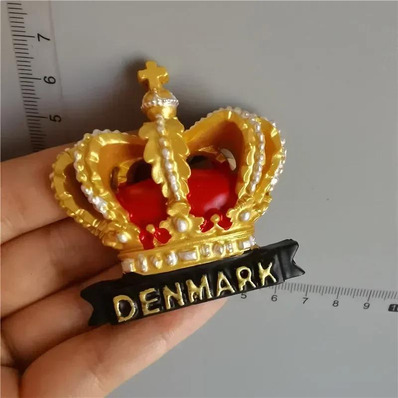 Nordische Dänemark Kühlschrankmagnete Dekorative Kunsthandwerk Sammlung Geschenk Kopenhagen Royal Crown Tourismus Memorial Kühlschrankaufkleber