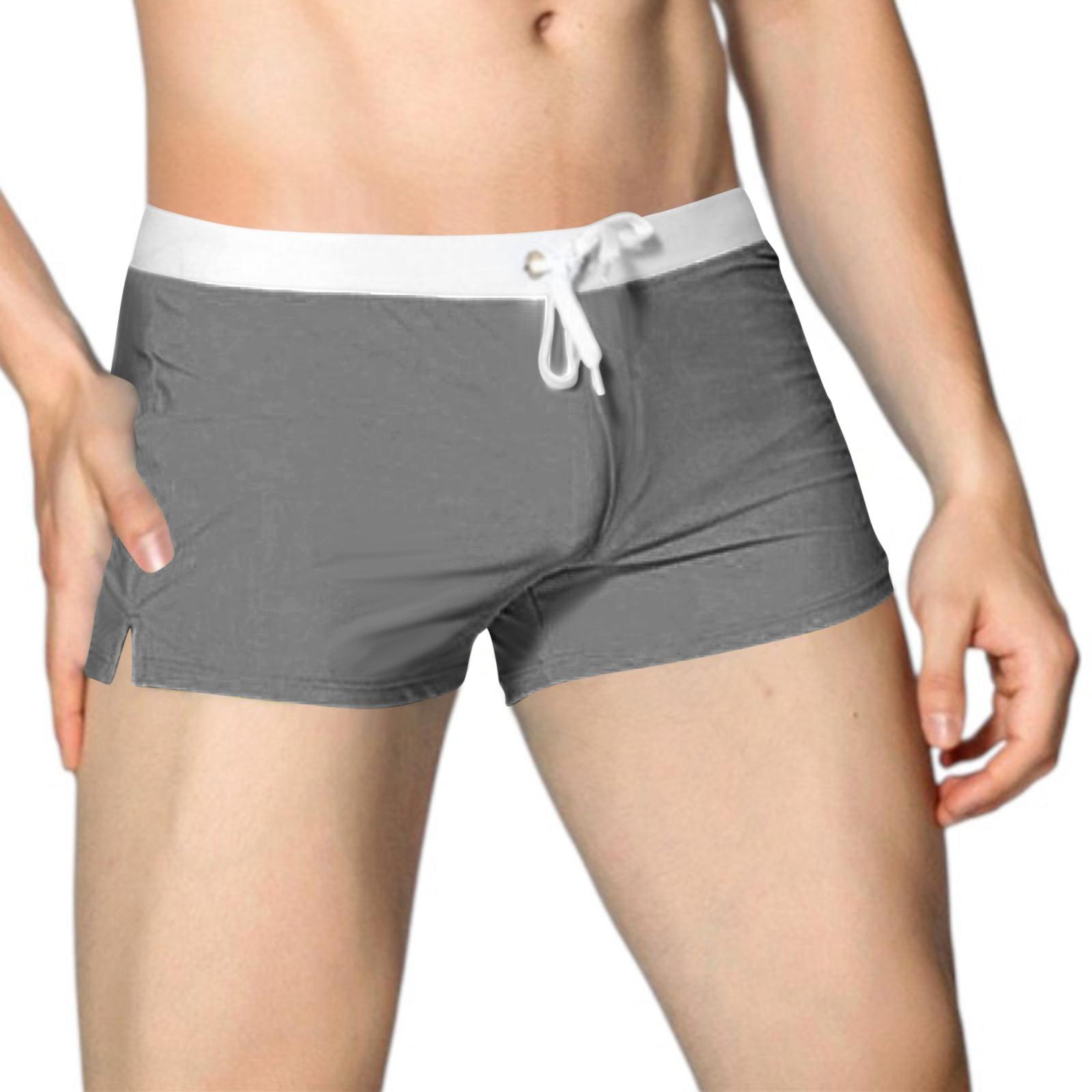 Men s Athletic Casual Boxer Swim Trunks With Back Pocket Design XXL