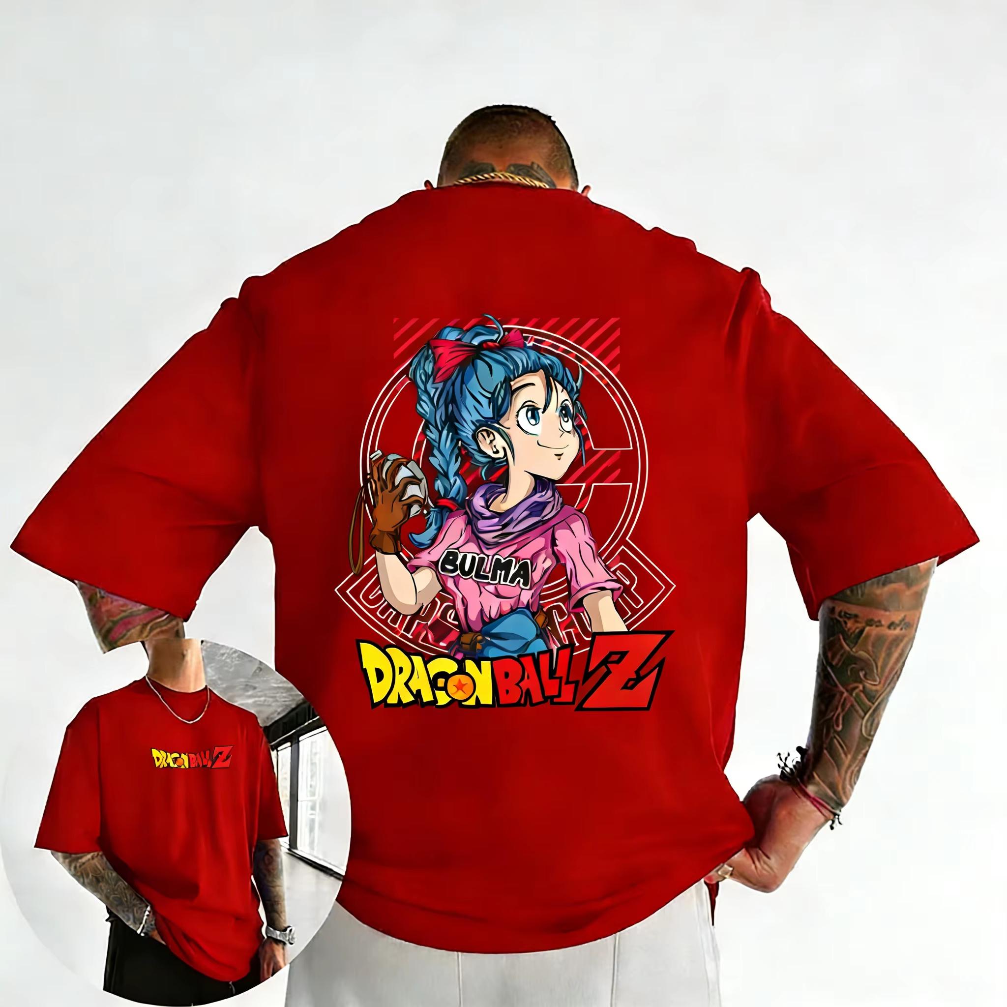 Dragon Ball Trendy Hot Items Anime Cotton Tshirt 2026 Summer New Bulma Printed Mens Womens Trendy Casual Parent Child Top S