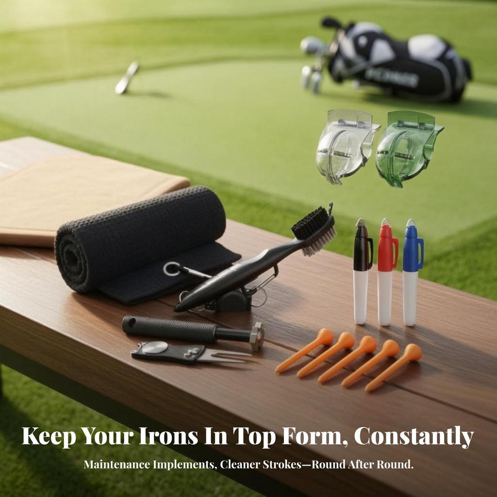Golf Towel and Brush Set Lightweight Gear Highly Absorbent for Golfers