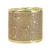 Transluzentes Polyesterband für Schleifen 2,5" x 2,2 Yards Gold Durchsichtig Weihnachtsbaumdekoration und Geschenkverpackung Verpackung, Netzstoff DIY Bastelarbeiten Floral