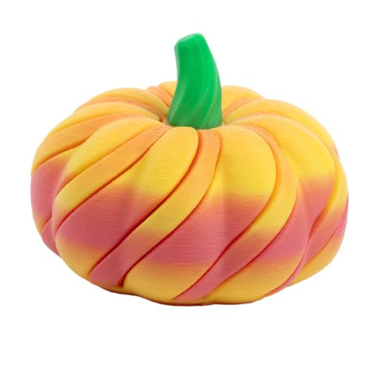

Pumpkin Spinner Decompression Toy 3D Printed Stress Relief And Anxiety Reduction Fidget Toy Smooth Spin And Stretch Sensory Toy for Office