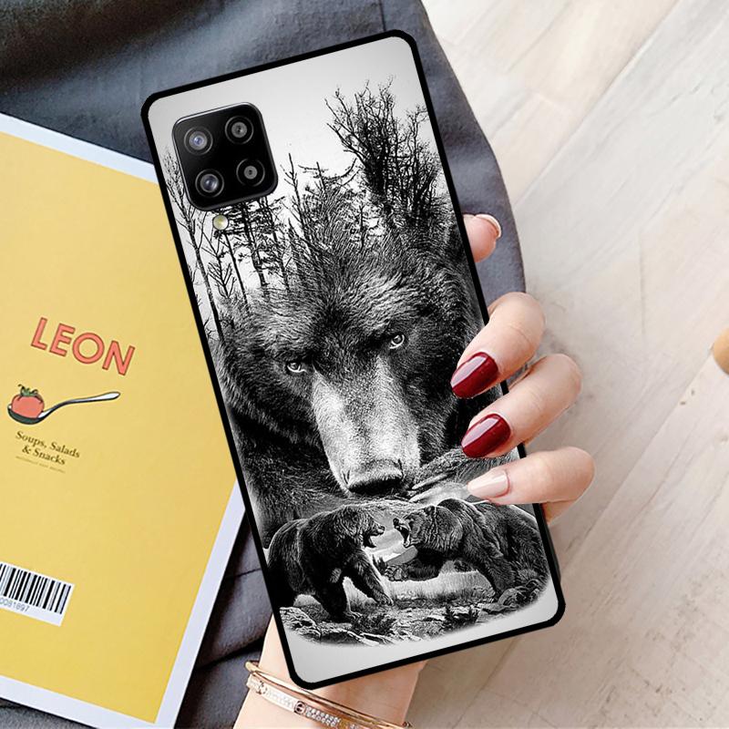 Cute Grizzly Bear For Samsung Galaxy A16 A26 A54 A34 A14 A22 A32 A52 A55 A35 A15 A53 A13 A05 A06 A36 A56 Case