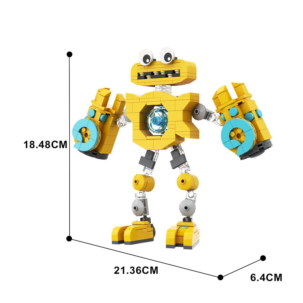 MOC My Singing Monster Set di Blocchi da Costruzione Robot Musicale Coro Mattoncini Gioco Mostro dei Cartoni Animati Mattoncini Giocattoli da Assemblare Regalo di Compleanno per Bambino