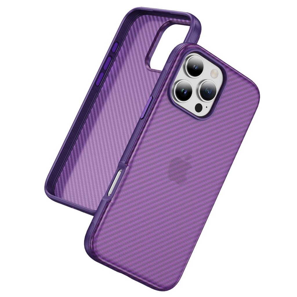 New Mobile Phone Case Ins Light Luxury Premium Pivot Case Carbon Fiber Pattern for IP16PROMAX