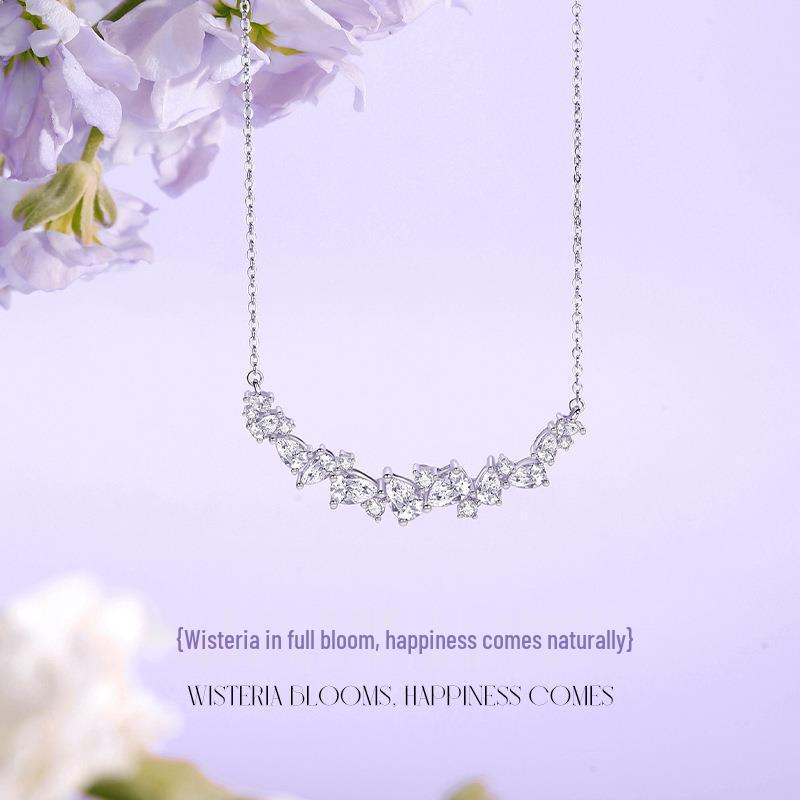 Ju Jingyi Wisteria Series Cupronickel Smiling Clavicle Necklace for Women