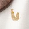 European-American Trend Zirconia Necklace with Inlaid Full Diamond 26-Letter Alloy Women's Pendant