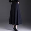 2026 Spring Women's High Waist A-Line Mid-Length Skirt with Wide Hem