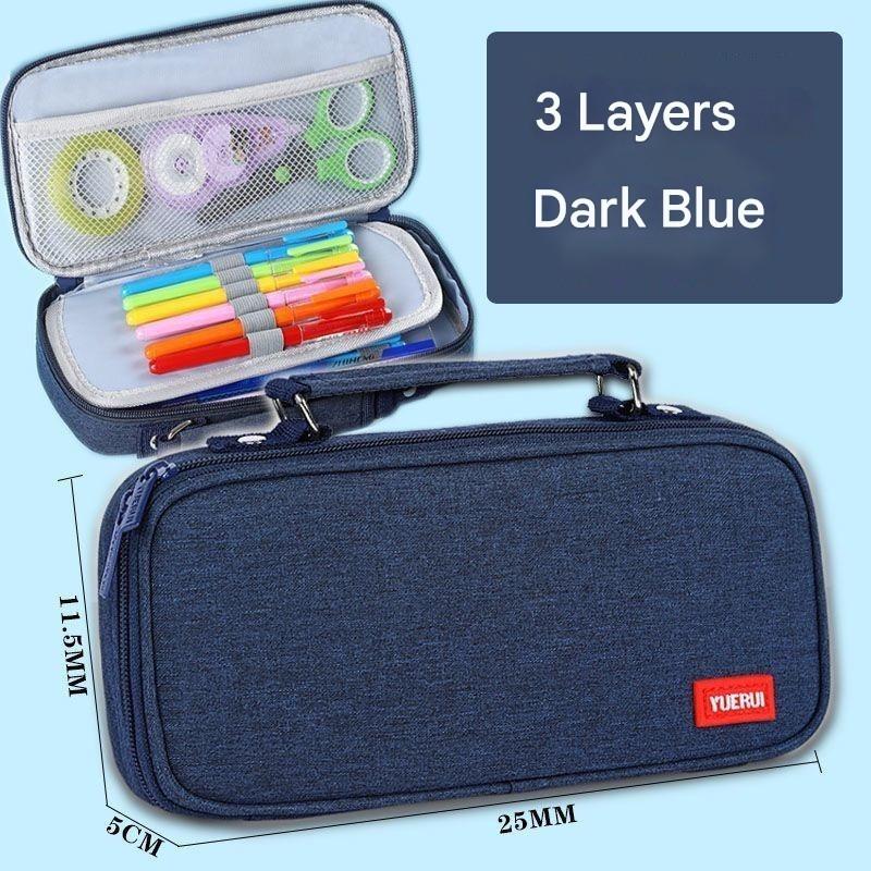 Large Capacity 5 Layers Pencil Cases Pencil Pouch Pen Holder Double Open Stationery Multifunction Double Layer Pen Bag