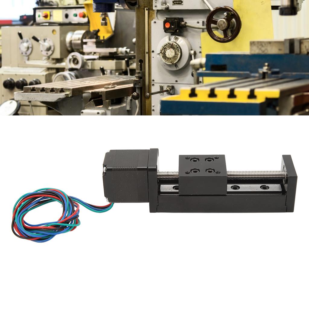 Linear Rail Slider Actuator, 50mm Ride Linear Stepper Motor Way Slide Table Screw
