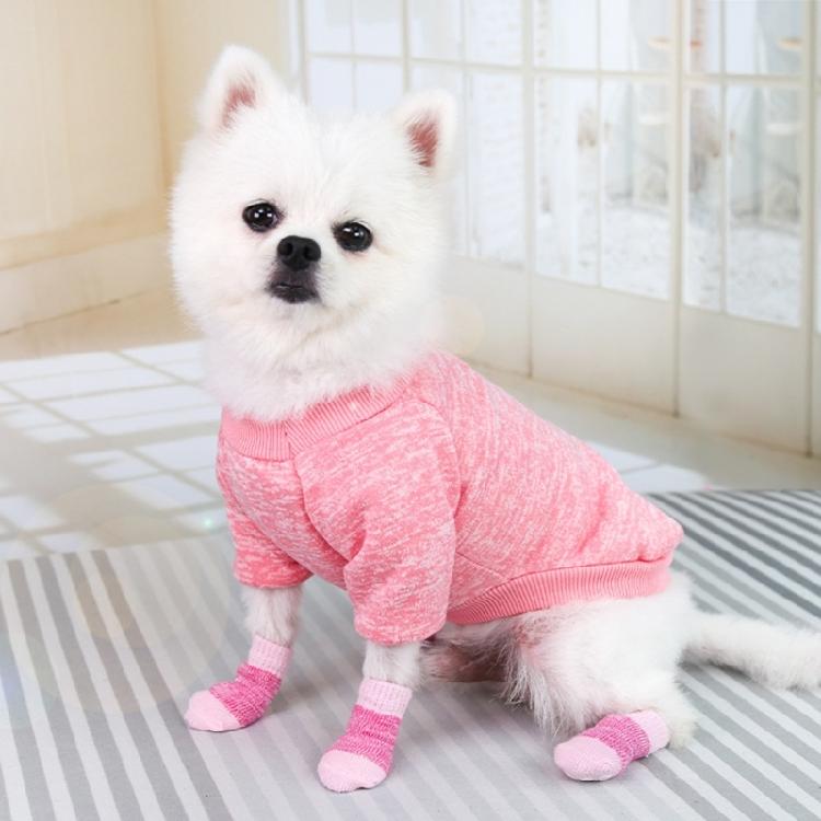 2-Pairs Dog Household Socks Pet Hardwood Floor for Hot Pavement Outdoor Booties