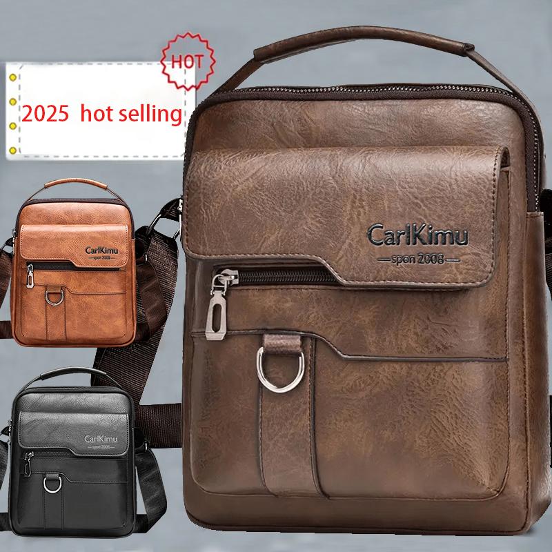 Men's bags can be carried e shoulder with a slanted strap. Made of PU material, they are suitable for business outings.