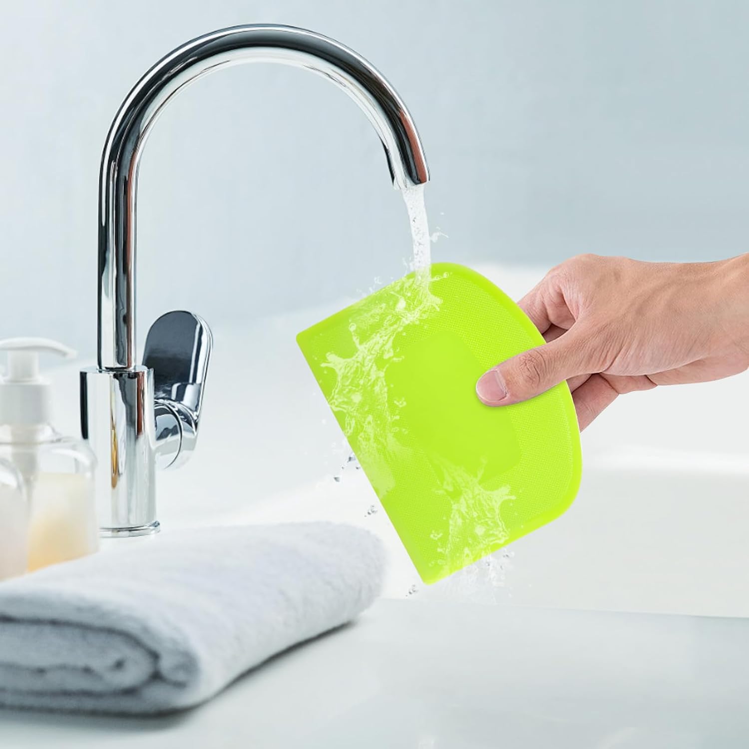 Dough Scraper Bench Scraper for Baking, 4 PCs BPA Free PE Plastic Flexible Bowl Scraper, Food-safe Plastic Dough Cutter for Bread Cake Dough Fondant