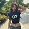 Short Sleeve T-shirts For Women Sexy Tops Short Style Girls Y2K T-shirts String Printed Lady Fashion Tees Casual T-shirts Sports Tops Girls Tops