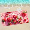 Strawberry-Filled Paradise: Beach Towel for Summer Bliss Suitable for towels, bath towels, beach towels
