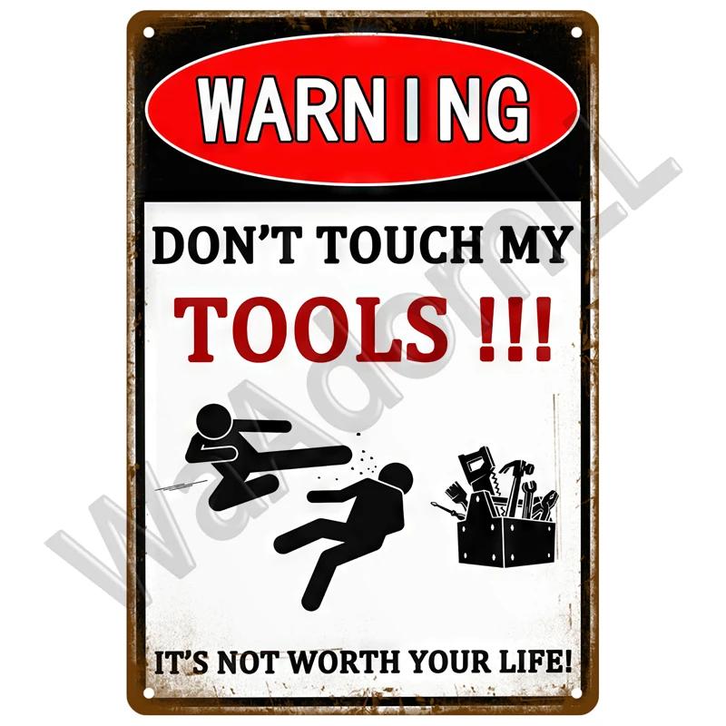 Retro Caution Metal Sign for Bar Pub Garage  Vintage Russian Warning Decor for Home Walls