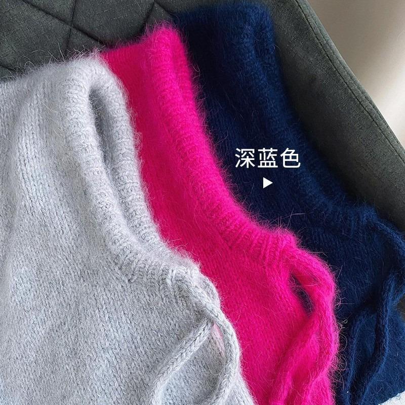 Men's and Women's Hats, Scarves, Integrated Drawstring, Balaclava Hats, Women's Winter Rabbit Fur Retro Pullover Knitted Hats