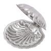 Shell Dish with Spoon Set 304 Stainless Steel Glass Inner Plate for Butter Salad Dressing Easy Cleaning Multi