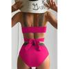 Sommer Push Up Frauen Klassische Badeanzug Hohe Taille Bikini Set Zwei Stücke Bademode Weiblichen Strand Badeanzug