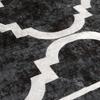 Washable Rug Black and White 80x150 cm
