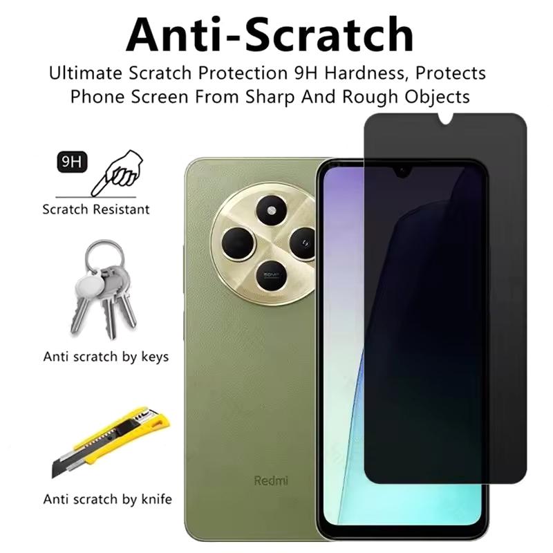 [3+3] 6PCS HD Clear Anti-Peeping Tempered Glass Anti-SPY Privacy Screen Protector Lens Film for Redmi 14C 4G 13 13C Note 13 Pro 4G Note 14 5G