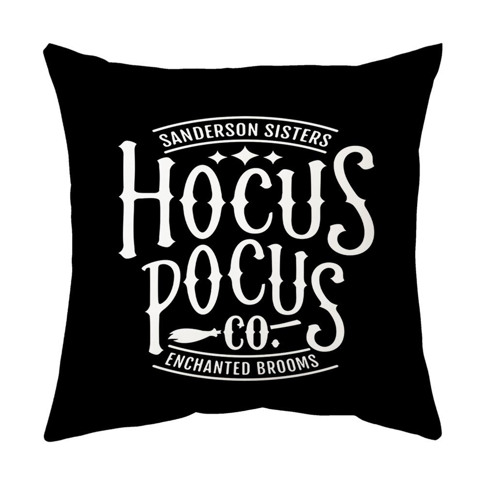 Halloween Pillow Case Orange and Black Horror Castle Spider Web Printed Cushion Cover Halloween Pillowcase Party Decorations